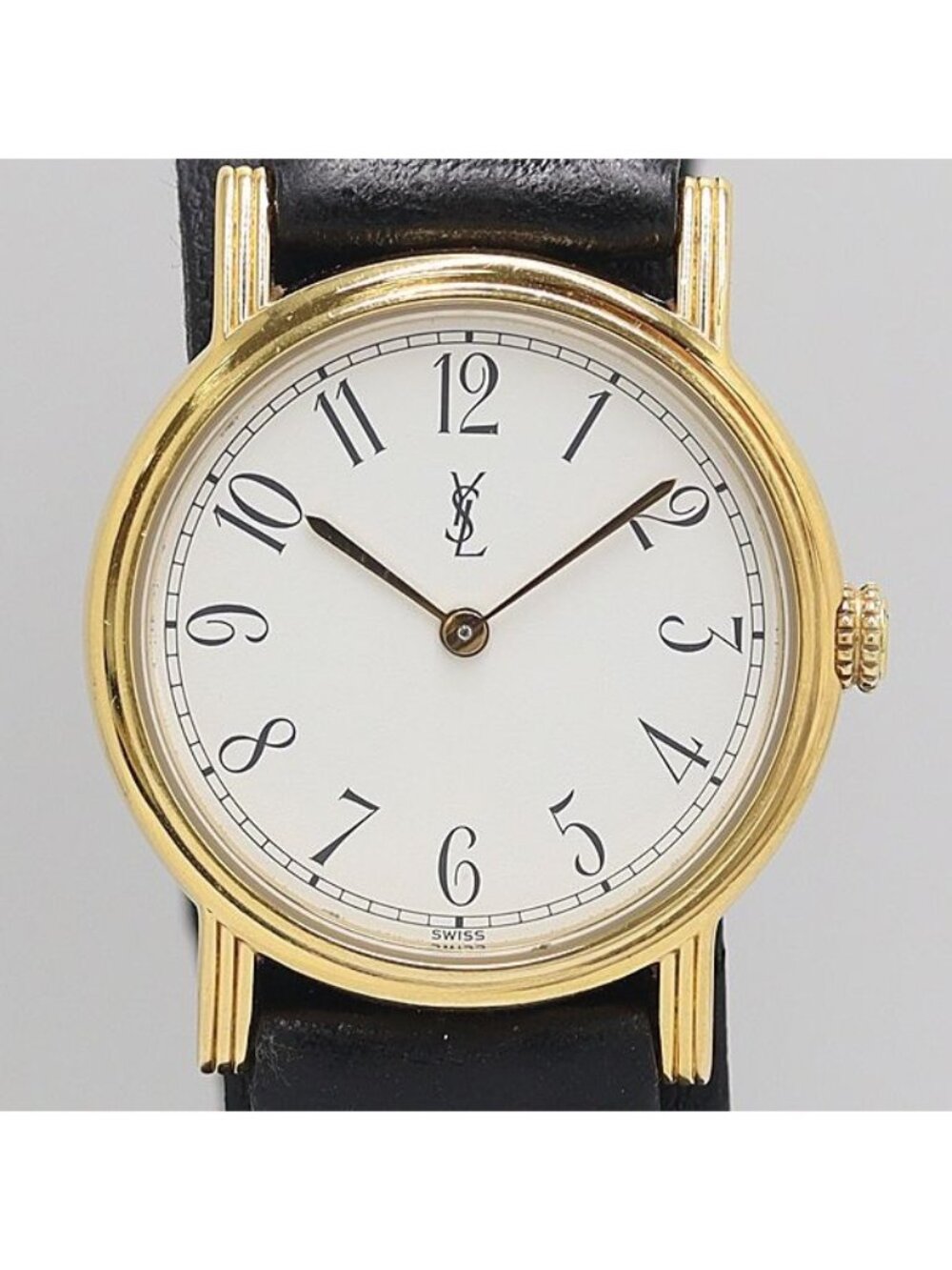 Saint Laurent Quartz White Dial Watch